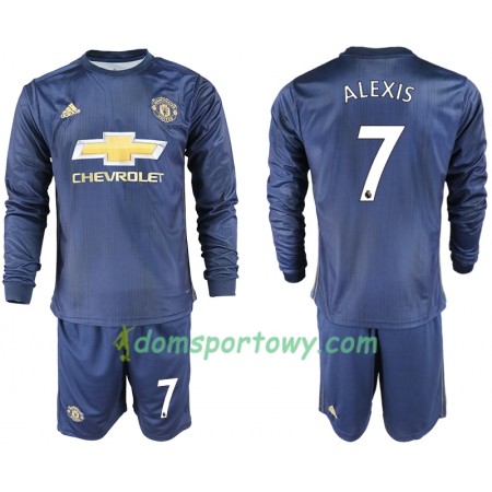 Koszulka Manchester United ALEXIS 7 Dziecięcy Trzeci Koszulki Piłkarskie 2018-2019 Długi Rękaw